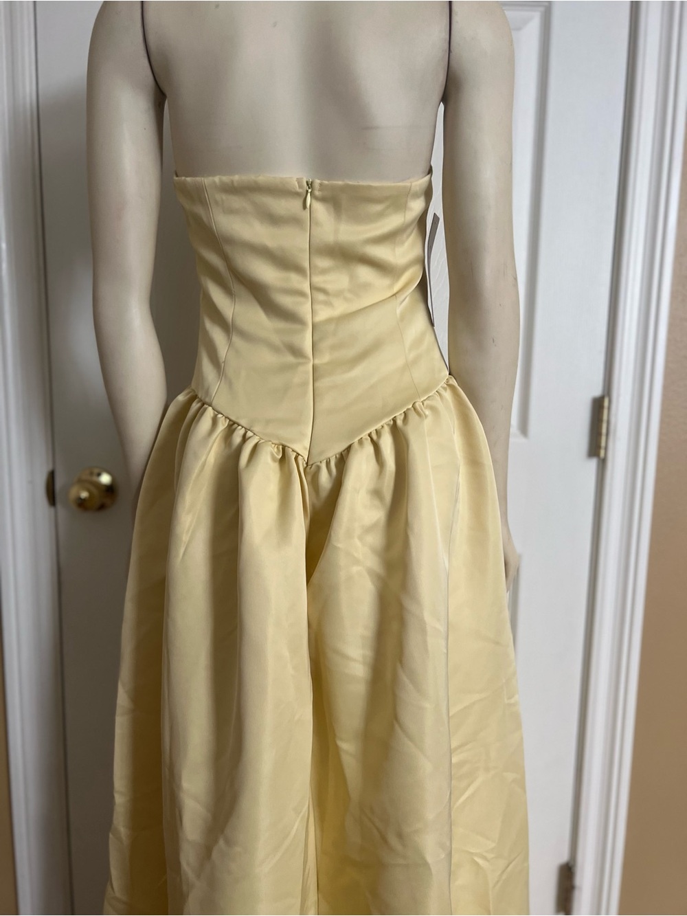 Princess Polly Soft Bloom Drop Waist Strapless Maxi Dress Yellow - Picture 15 of 16